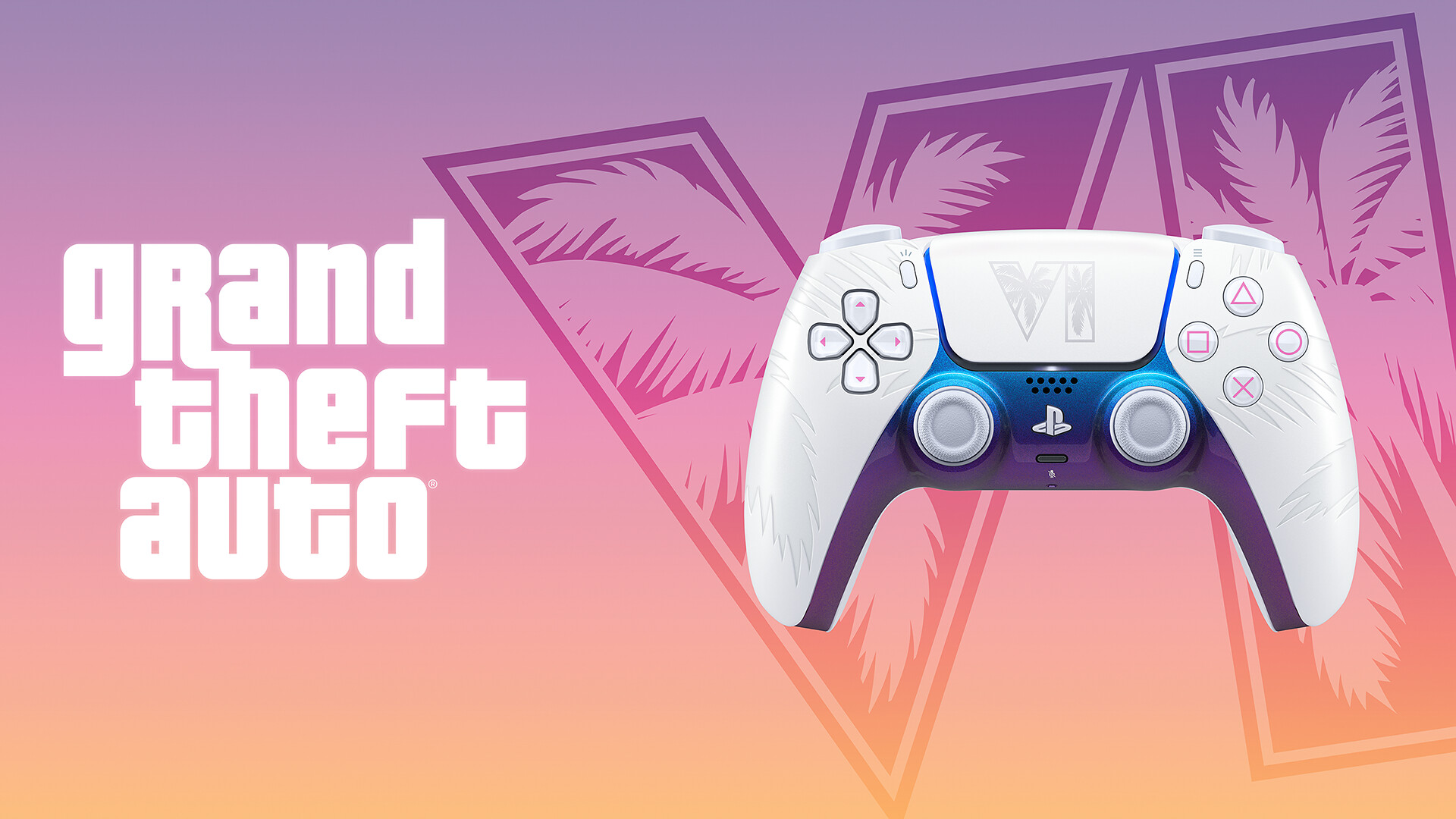 GTA 6 DualSense White Limited Editionコントローラー、正面ビュー